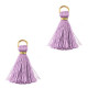 Mini Tassel 2cm - Gold-sheer lilac